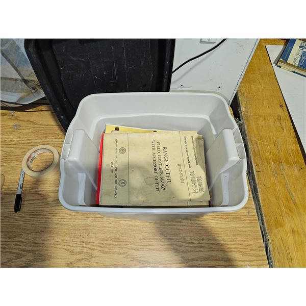 Bin of Military Manuals