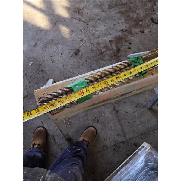 3x 1" cement bits - 1x 21"long, 2x 22-1/2"long