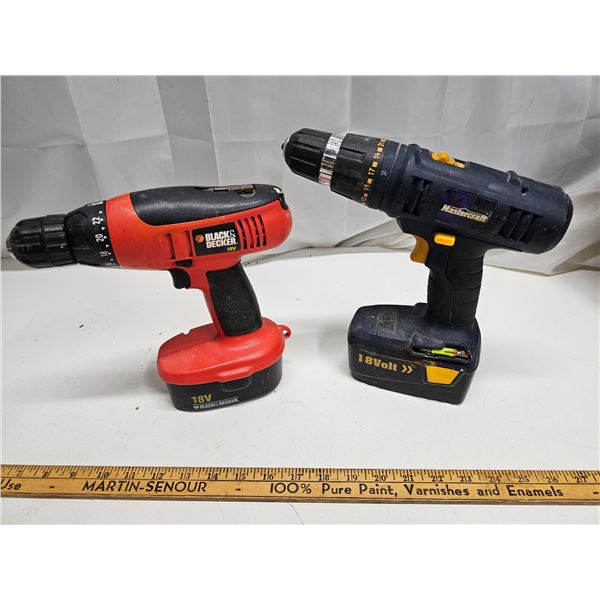 2x Cordless Power Drills