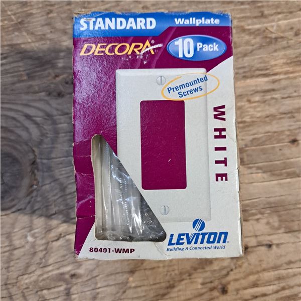 10 pack of white wall plates, standard size, sealed