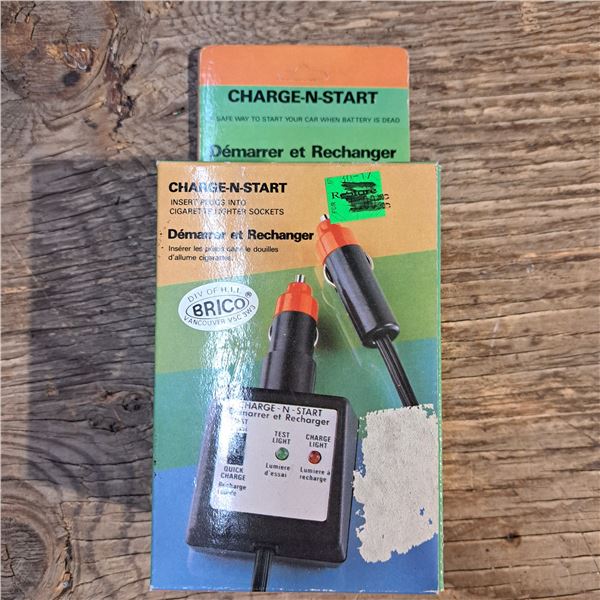 charge and start car starter plugs into lighter socket