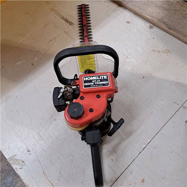Homelite gas powered hedge trimmer