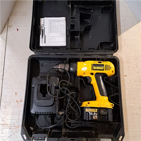 Cordless drill with battery and charger