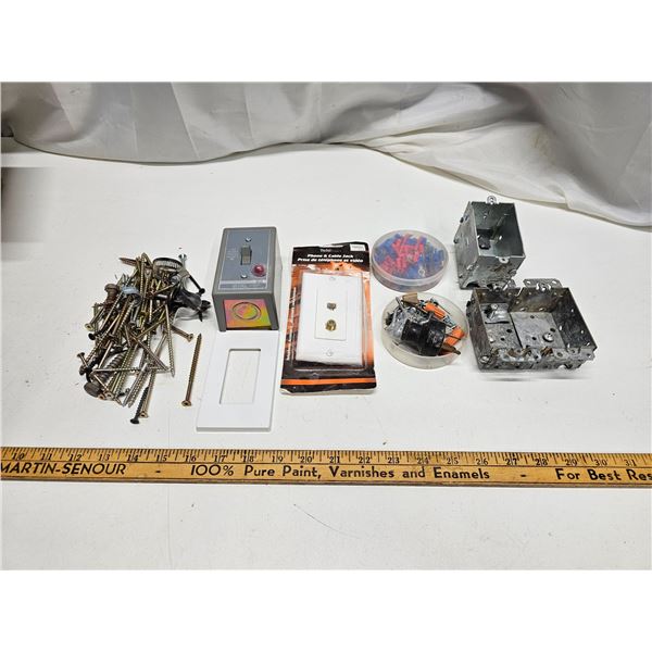 Box of Misc Electrical