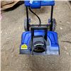 Image 2 : Small blue snow blower with battery charger