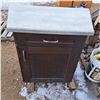 Image 1 : brown cabinet with counter top 25"L-42"W-36"H