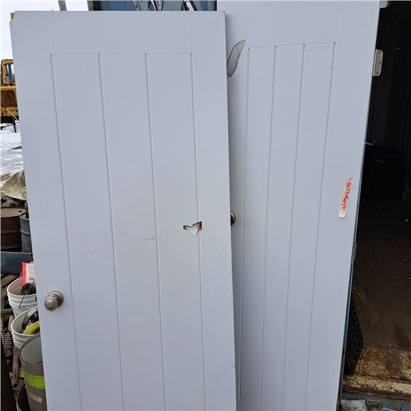2 white doors 80"H by 32" W