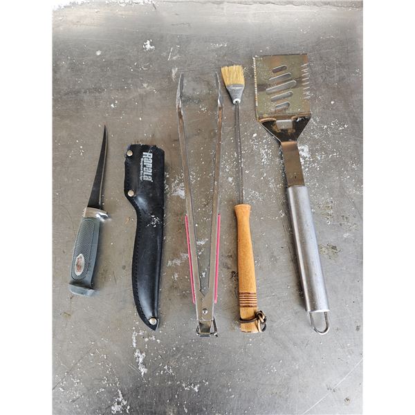 BBQ Utensils & Rapala SuperGrip Fillet Knife