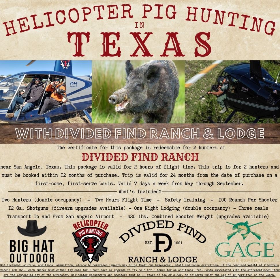 Pig Hunt Rigs Texas - 2 Hunters for Helicopter Pig Hunt