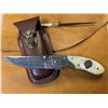 Image 1 : RUSSELL & MARY EDITH STACY: Buck Knives Folding Knife with Leather Sheath