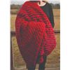 Image 1 : HOLLOWAY FURS: Red Dyed Chinchilla/Rex Rabbit Throw