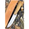 Image 1 : CRAIG DIXON: Gene Ingham Custom Semi Skinner Fixed Blade Knife with B&W Ebony Handle