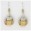 Image 2 : RUSSELL & MARY EDITH STACY: Two-Tone Necklace with Matching Dangle Earrings