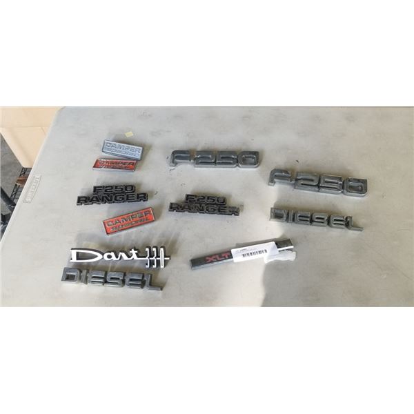 ASSORTED CAR EMBLEMS