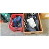 Image 1 : LARGE LOT OF SCUBA GEAR AND CRATE WITH WEIGHTS
