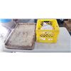 Image 1 : 8 ALUMINUM BAKERS TRAYS AND 6 DOUGH COVER SHEETS