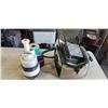 Image 1 : LOT OF TAPE, ROPE, SHRINK ROLL AND BAG OF ASSORTED ELECTRONICS