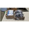 Image 1 : 8 BOTTLES OF VM POLISHING COMPOUND AND BOX OF GRID WALL HOOKS