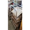 Image 1 : ALUMINUM 4 SHELF BAKERS SLANTED RACK ON WHEELS