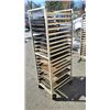 Image 2 : ALUMINUM BAKERS RACK ON WHEELS WITH 15 PERFORATED TRAYS
