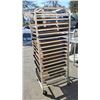 Image 2 : ALUMINUM BAKERS RACK ON WHEELS WITH 15 PERFORATED TRAYS