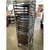 Image 2 : ALUMINUM BAKERS RACK ON WHEELS WITH 19 PERFORATED TRAYS