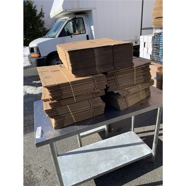 5 BUNDLES OF NEW SHIPPING BOXES APPROX 25 PER BUNDLE