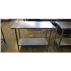 Image 1 : 2' X 4' STAINLESS PREP TABLE