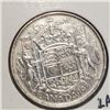 Image 2 : 1952 CANADIAN 50 CENT PIECE LAST YEAR OF GEORGE THE 6TH .800 SILVER