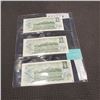 Image 2 : THREE MINT 1973 CANADIAN $1.00 BILLS IN SEQUENCE LAST YEAR OF THE $1.00 BILL