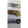Image 3 : 3 WOOD AND BRASS HANDLED POCKET KNIVES
