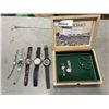 Image 1 : 8 WORKING WATCHES IN WOOD CASE