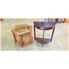 Image 1 : SMALL D TABLE AND VINTAGE END TABLE