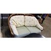 Image 4 : RATTAN LOVESEAT AND COFFEE TABLE