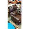 Image 3 : LAZYBOY BROWN LEATHER RECLINER