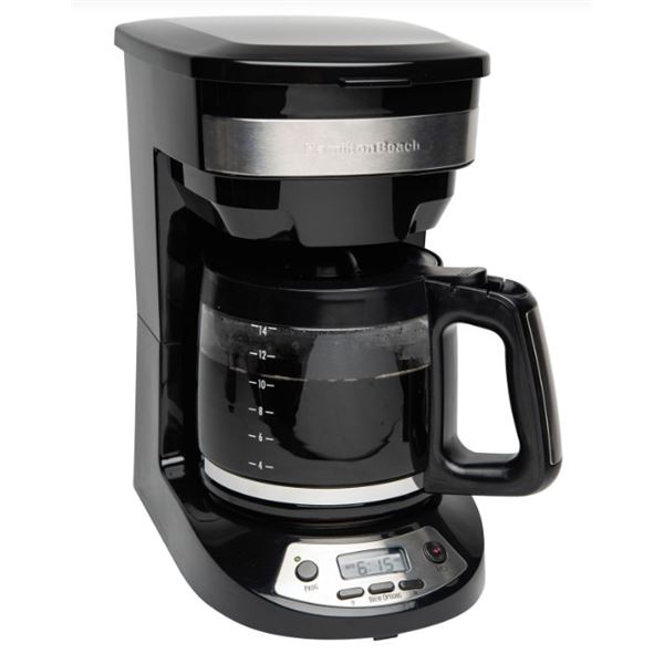 HAMILTON BEACH 14 CUP PROGRAMMABLE DRIP COFFEE MAKER - TESTED WORKING, RETAIL $74