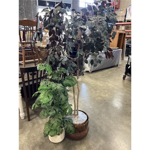 TWO ARTIFICIAL PLANTS