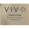 Image 2 : VIVO BLACK ELECTRIC FLIP DOWN TV CEILING MOUNT