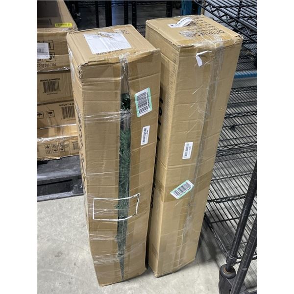 TWO 6' GREEN CHRISTMAS TREES