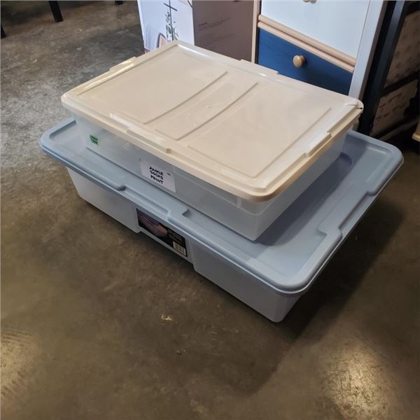 2 UNDER BED STORAGE BINS