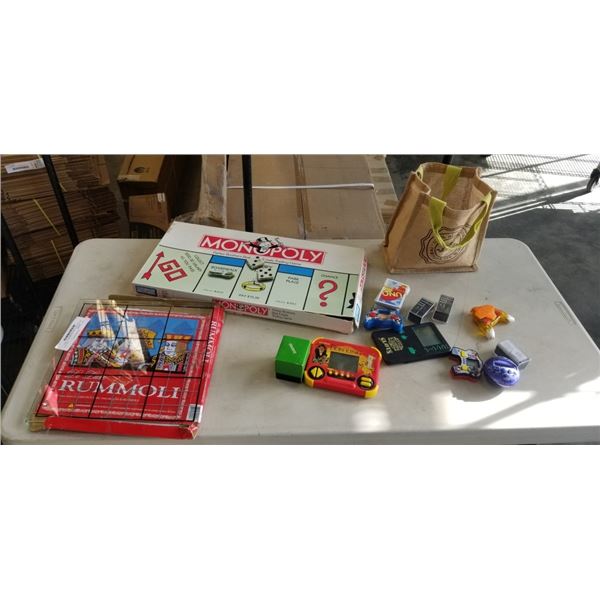 LOT OF BOARD GAMES AND HANDHELD VIDEO GAMES