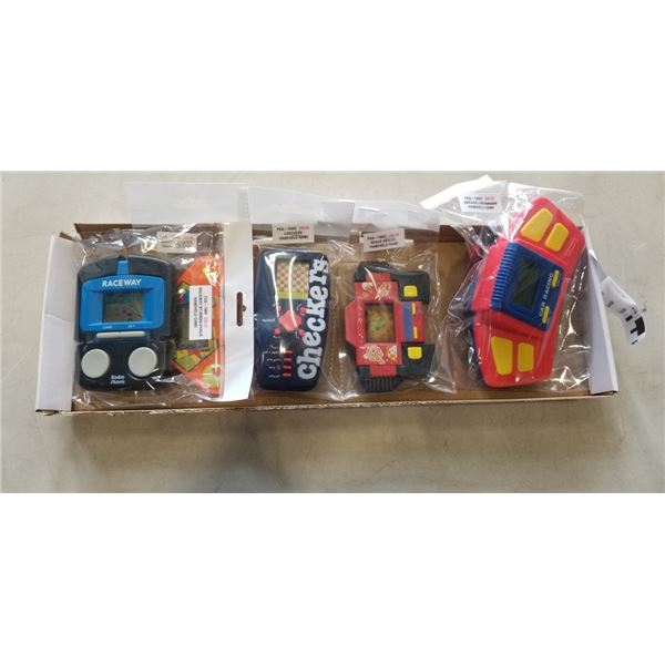 5 VINTAGE HAND HELD GAMES, ALL WORKING