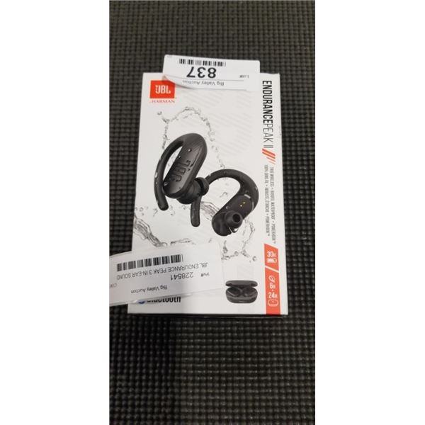 JBL ENDURANCE PEAK 3 IN-EAR SOUND ISOLATING TRUE WIRELESS EARBUDS TESTED WORKING RETAIL $150