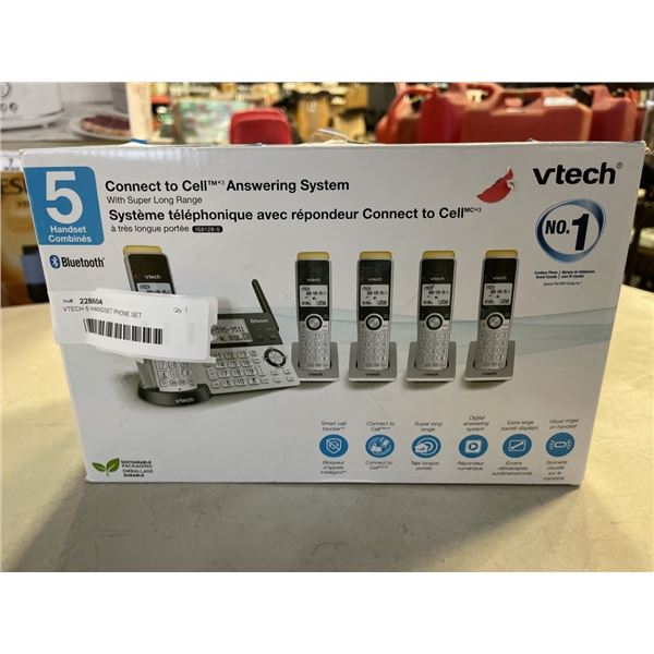 VTECH 5 HANDSET PHONE SET WITH BLUETOOTH