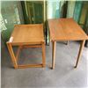 Image 1 : 2 VINTAGE END TABLES ONE HAS SLOTS FOR TV TRAYS TO SLIDE IN UNDERNEATH