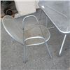 Image 2 : PATIO TABLE AND 4 METAL CHAIRS