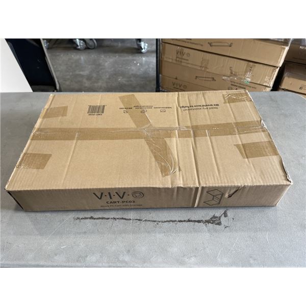 VIVO BLACK PC CART WITH STORAGE