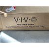 Image 2 : VIVO MECHANICAL ARM DUAL MONITOR DESK MOUNT, AND 2 UNDER DESK TRAYS