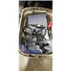 Image 1 : TOTE OF VARIOUS LAPTOP CHARGERS AND LAPTOP