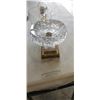 Image 2 : PINWHEEL CRYSTAL ASH TRAY, GLASS JAR AND DOME CLOCK